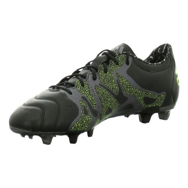 Chaussures de Football pour Adultes Adidas X 15.2 FG/AG Leather Noir