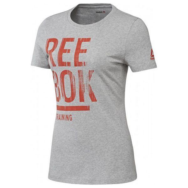T-shirt à manches courtes femme Reebok Training Split Tee Gris