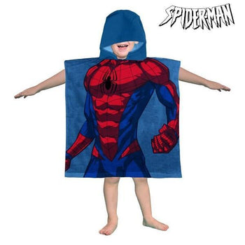 Serviette poncho avec capuche Spiderman